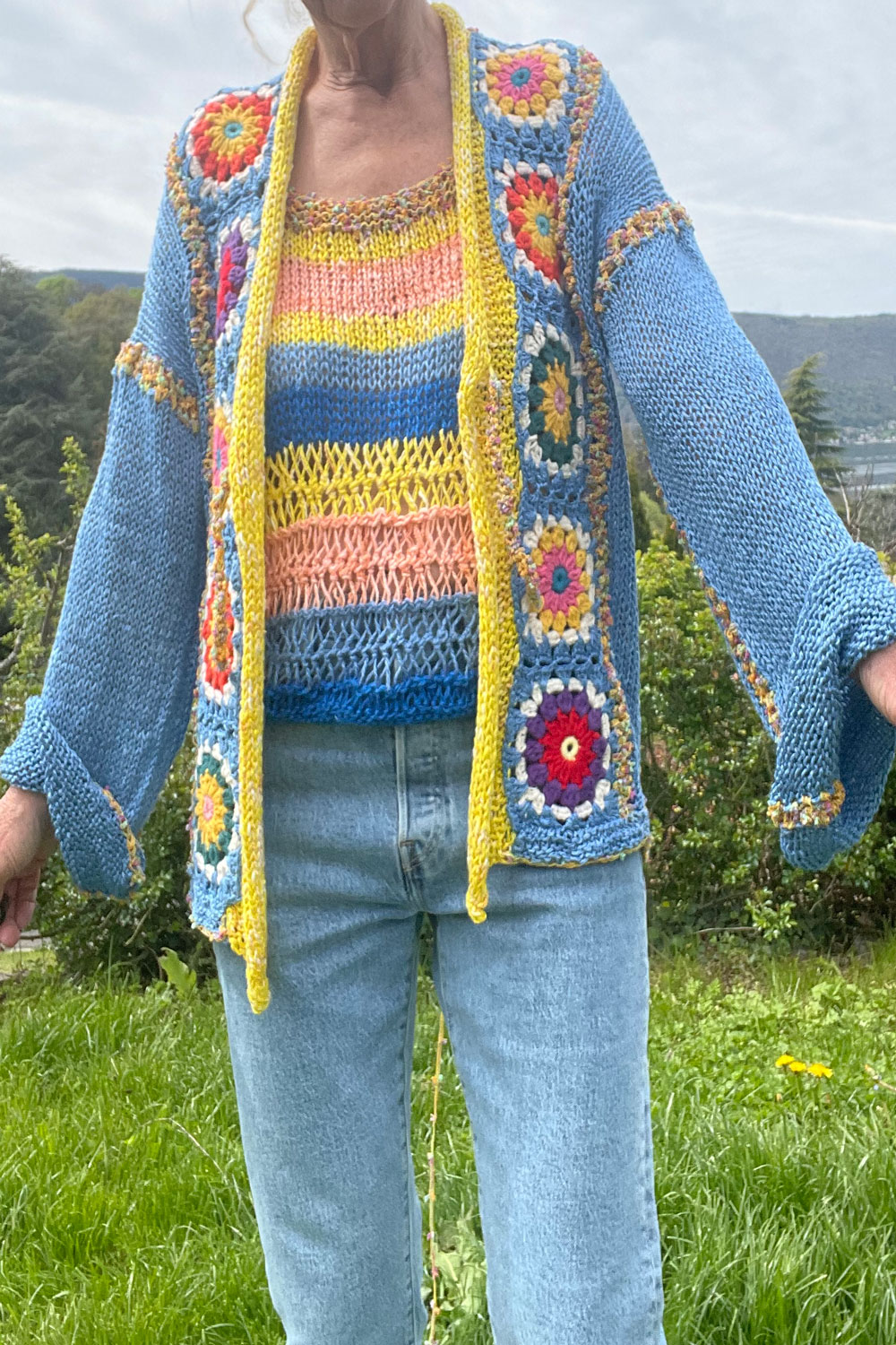 Gilet et top en crochet, tricot, fourche et granny - Site Tricot Art Crochet